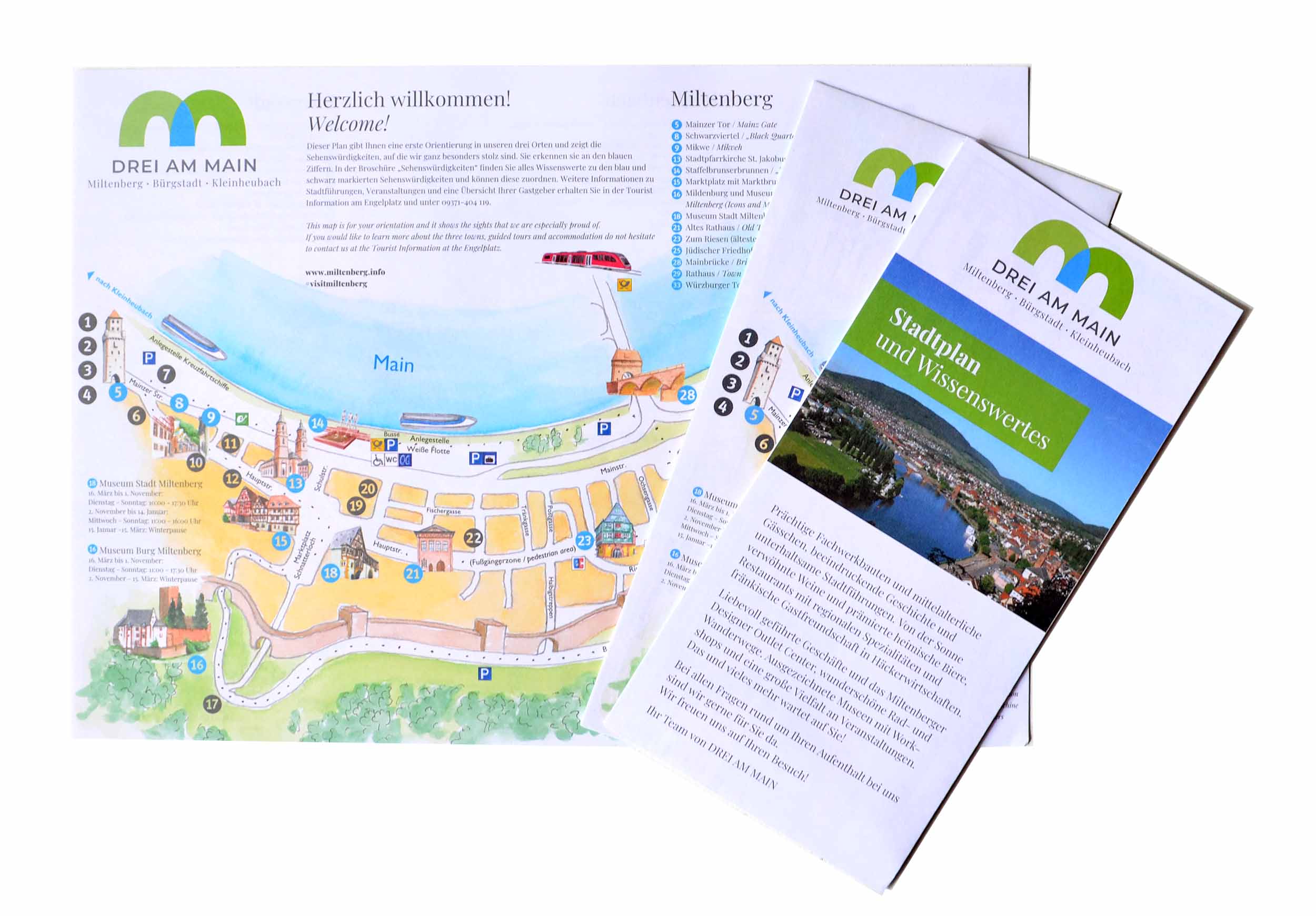 llustration des Stadtplans für DREI AM MAIN