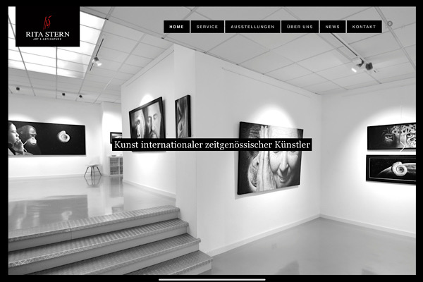 Webdesign Galerie Rita Stern